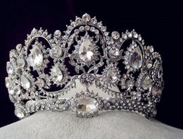 In Stock 2016 Vintage Peacock Crystal Tiara Bridal Hair Accessories For Wedding Quinceanera Tiaras And Crowns Pageant Rhinestone C9667411