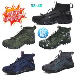 GAI Athletic Shoes Men Trail Running Mountain Breath Hiking Trekking Trainers Support Walking Resistant Shoes Sneakers soft comfort big size