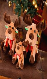 Christmas Elk Lovely Stuffed Plush Toys Cushion Cartoon Xmas Deer Children Kids039 Gift Animal Dolls Toys 25cm 35CM 45CM7107391