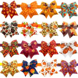 Accessories 50/100pcs Fall Style Small Dog Bow Tie Pet Dog Grooming Product Thanksging Dogs Bowties Grooming Products Small Dog Accessories