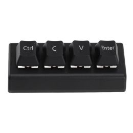 Keyboards 4 Keys Programmable Keypad Red Switch Ctrl C V Enter Mini Mechanical Keyboard Support NKRO for Gaming Office Media