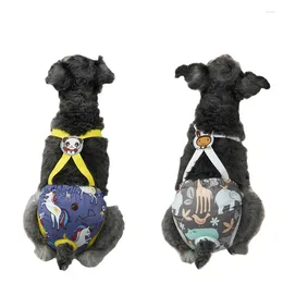 Dog Apparel Cute Cartoon Strap Physiological Pants For Dogs Safe Female During Menstruation And Prevention Of Leakage