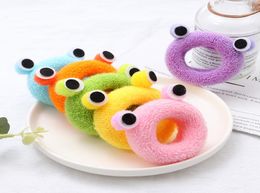 Cute frog bands girl ring elastic rubber band Korean children039s headdress hair accessories3902662