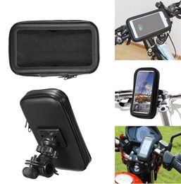 Universal MTB Bicycle Bike Motorcycle Phone Holder Bag Case Waterproof Motorcycle Handlebar Bracket Mobile Phone Mount Case4537471