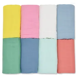 Blankets 115 Cm Baby Blanket Soft 30% Cotton 70% Bamboo Candy Colours Muslin Swaddle Born Infant Wrap Big Diaper