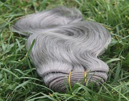 Brazilian Body Wave Hair Bundle 100g Gray Human Hair Weave 7a Silver Grey Hair Extensions1171804