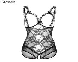 Plus Size 4XL 5XL Open Bra Open Crotch Women Lace Sexy Lingerie Transparent Babydoll Dress Erotic Costumes Nuisette C190108011464279