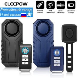 Elecpow Wireless Bicycle Alarm Remote Control Waterproof Electric Motorcycle Scooter Bike Security Protection Anti theft Alarms 240219