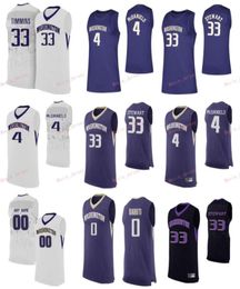 Stitched Custom 34 Reagan Lundeen 35 J039Raan Brooks 4 Jaden McDaniels Matisse Thybulle Washington Huskies College Men Women Yo1397749