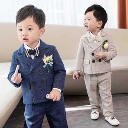 Suits Newborn Baby Boys 1 Year Birthday Suit Kids Formal Photograph Suit Children Wedding Dress Child Performance Party Dance Costume