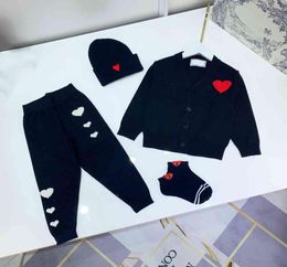 Highend custom cardigan threepiece suit Hooded sweater trousers Foamed threedimensional printed pattern size 1001508802553