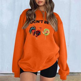 Women's Hoodies Fashion Animal Print Casual Long Sleeve Sweatshirts Crew Neck Loose Hoodless Pullover Comfortable Hip Hop Streetwear