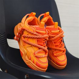 Running Shoes Men Soft Lace -up Breathable Red Orange Grey Blue White Pink mens Trainers Sports Sneakers Size 39-45 GAI