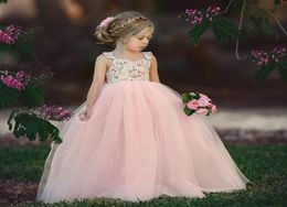 2019 Summer Kid Baby Girls Floral Long Tutu Dress Wedding Party Dresses Toddder Princess Dresses Children Baby Girl Clothing Gitls9373375