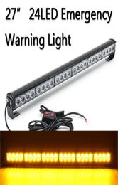 Emergency Lights 12V 24 LED Car Truck Strobe Light Bar Beacon Warning Roof Lamp Waterproof Hazard Lightings Amber8316946