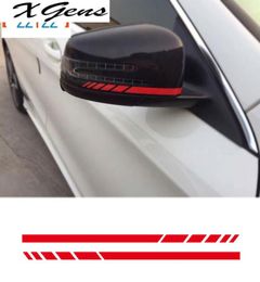 1Pair Car Rear View Mirror Sticker Reflective Decal Vinyl Sticker Decal Stripe Sticker for A C E Class W204 W2122541418