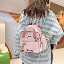 Backpack Customised Name Cute Female Student Multifunctional Mommy Bag Personalised