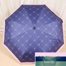 Top Quailty Full Version Camellia Big Brand Umbrella Black Glue Coating Sun Protection Umbrella Automatic Open Rain and Rain Dual-Use Gift Box Umbrellas