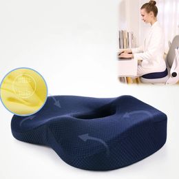 Memory Foam Hemorrhoid Seat Cushion Hip Support Orthopaedic Pillow Office Chair Car Wheelchair Massage 240223