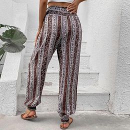 Women's Pants High Waist Wide-leg Ethnic Style Wide Leg Yoga For Women With Pockets Athletic Lounge Summer