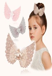 Girls Hair Bow Clips Wing Star Sequins Barrettes Hairbow Child Crystal Hairpin Baby Hair Head Accessories1843539