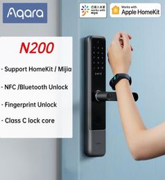 AQara N200 Smart Door Lock 3D Fingerprint Password NFC Unlock Class C Mechanical Lock with Doorbell Support Mijia Apple HOMEKIT 209533178