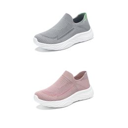 Women Shoes 2024 New Leisure Sports Shoes Running Shoes Sole Lazy Shoes Korean Edition Trend Flying Weaving One Step Single Shoes GAI 031
