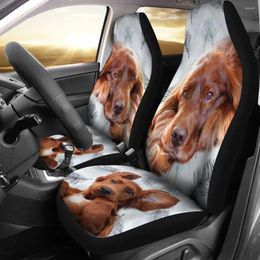 Car Seat Covers Irish Setter Dog Print Set 2 Pc Accessories Cover