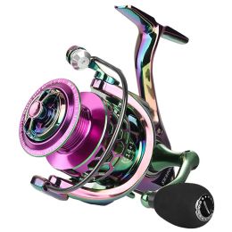 Reels Colourful Spinning Fishing Reel Lightweight Powerful 5.0:1 Speed Ratio Max Drag 10kg 14+1bb Bearing Fishing Gear Dropship