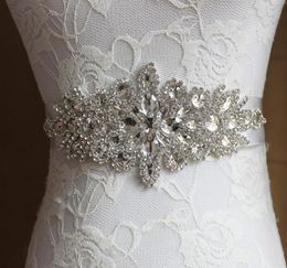 Bridal Sash Wedding Princess Rhinestone Belt Girl Flower Bridesmaid Dress Sash Wedding Accessories Multi Color Ribbon6428387