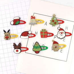 Hair Accessories Kid Girl Elk Santa Claus Christmas Tree Hairpins Baby Clips Fashion