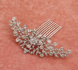 Fashion Bridal Wedding Tiaras Stunning Rhinestone Fine Comb Bridal Jewelry Accessories Crystal Hair Brush LY12D4240573