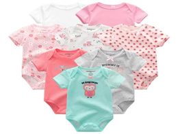 Baby Clothes 8Pcslots Unisex Newborn Boy Bodysuits roupas de bebes Cotton Baby Girls Toddler Jumpsuits Baby Clothing undefined K72424934