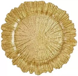 Wholesale 13inch Gold Charger Plates Underplate Wedding Reef Gold Charger Plates For Wedding