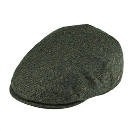 VOBOOM Wool Tweed Herringbone Irish Cap Men Women Beret Cabbie Driver Hat Golf Ivy Flat Hats Green Black Yellow 200207S