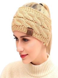 CC Hairband Colourful Knitted Crochet Headband Winter Ear Warmer Elastic Hair Band Wide Hair Accessories 20214457542