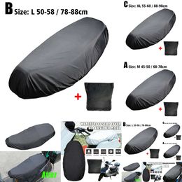 New Universal Rain Seat Flexible Waterproof Saddle 210D Cover Black Dust Sown Motorcycle Sun Protect UV Access M7f9 New