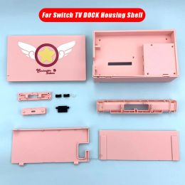 Cases Pink Replacement Shell For Nintendo Switch TV Dock Housing Shell Case Charging Base TV Dock Case Cover Dropshipping