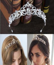 European Bridal Crowns Hairbands Wedding Tiaras Headbands Crystal Girls Birthday Party Princess Diadem Crown Wedding Veil Hair Acc4639335