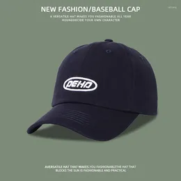 Ball Caps Embroidered Letters Soft Peaked Cap Women's Casual Simple Spring And Autumn All-Matching Matching Baseball Men