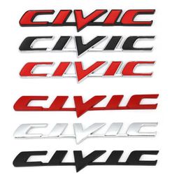 Car 3D Metal Emblem Badge Sticker for Honda Civic Car Rear Tail Trunk Letter Stickers Decals Auto Accessories Car Styling5811430