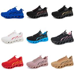 men women running shoes GAI triple black Brown navy blue light yellow mens trainers sports Lightweight Walking shoes Three trendings