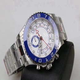 Watches Men Automatic Cal 4161 Chronograph Movement Blue Ceramic Bezel Eta Watch Mens 904L Steel GMF 116680 Valjoux 116680 GM Wris256s