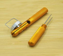 Practical Design Aluminum Alloy Hook Tier Tool Metal Double Headed Needle Knots Gold Color Fishing Line Knotter For Outdoor Sports4401780