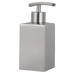 Liquid Soap Dispenser Squeeze Lotion Bottle Shampoo Stainless Steel Hand Bath Countertop