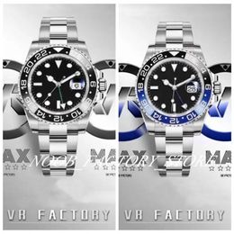 VRF Factory s Watch of Men 40MM Super 904L Steel Christmas Gift Automatic Cal 3186 Movement Black Blue Ceramic Bezel Super Lu241u