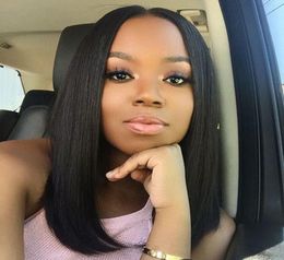 Lace Front Human Hair Wigs Short Bob With Baby Hair 150 Density Natural Hairline Brazilian Virgin Hair For Black Women Bleached K1130625