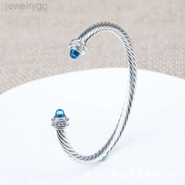 Designer David Yumans Yurma Jewelry Davids 5mm Bracelet Popular Open Twisted Cord with Imitation Diamond Style