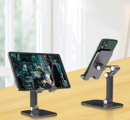 Premium Metal Folding Desktop Stand Lazy Tablet Universal Desk Mobile Phone Holder Mounts for iPhone 12 Pro Max iPad 1296446518