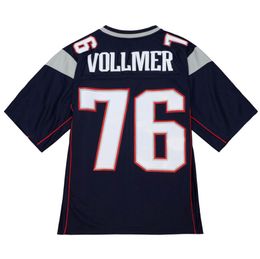 Stitched football Jersey 76 Sebastian Vollmer 2009 blue white mesh retro Rugby jerseys Men S-6XL